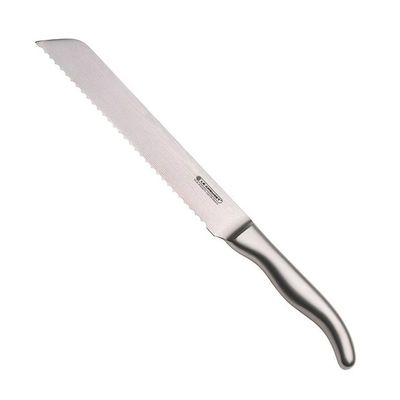 Faca para Pão 8 Pol Aço Damasco com Cabo Aço Inox Ply Le Creuset