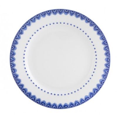 Prato Pão Azure Lux Porcelana Unidade Branco e Azul Vista Alegre Atlantis