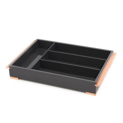 Porta Talheres Horizontal Biarritiz 40X27 cm Grafite e Rose Tablo