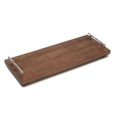Tábua Retangular Bambu 45X18 cm Madeira Tablo
