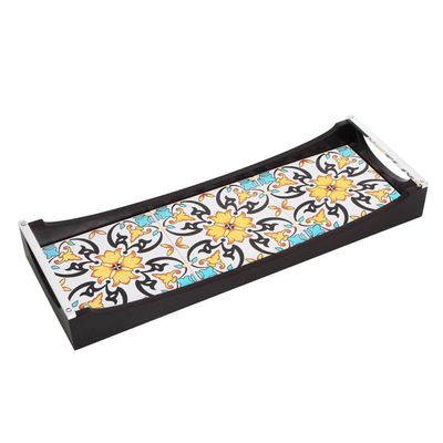 Bandeja Retangular Queijo e Frios New Milano 47X17 cm Preto Tablo