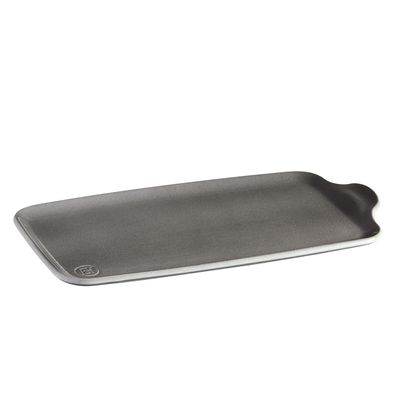 Petisqueira Retangular Larga Cerâmica HR 31X16 cm Cinza Emile Henry