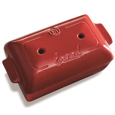 Forma para Pão com Tampa Cerâmica HR 12X23X13 cm Vermelho Emile Henry