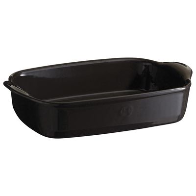 Travessa Retangular Cerâmica HR 36X23 cm Preto Emile Henry