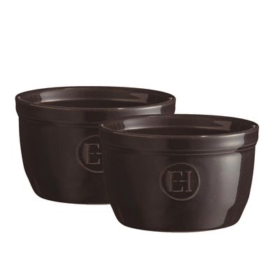 Ramekins Cerâmica HR 2 Peças 10 cm Preto Emile Henry