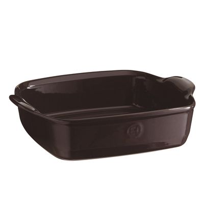Travessa Quadrada Cerâmica HR 23X23 cm Preto Emile Henry