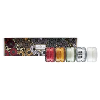 Kit Mini Vela Japonica Collection 5 Velas Formato Macaron Textura 15 Horas Voluspa