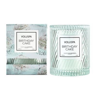 Vela Birthday Cake Macaron Collection Redoma Texturizada 55 Horas Voluspa