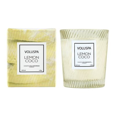 Vela Lemon Coco Macaron Collection Copo Texturizado 40 Horas Voluspa