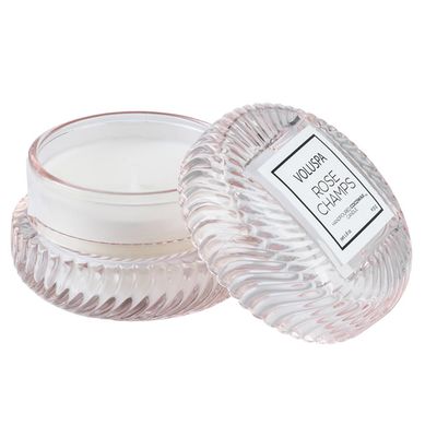 Mini Vela Rose Champs Macaron Collection Formato Macaron Textura 15 Horas Voluspa