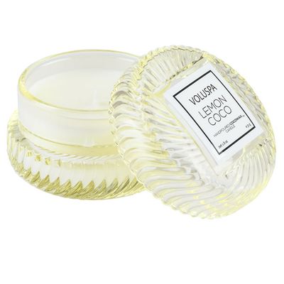 Mini Vela Lemon Coco Macaron Collection Formato Macaron Textura 15 Horas Voluspa