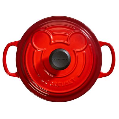 Panela Redonda 18 cm Mickey 90 Anos Vermelho Le Creuset