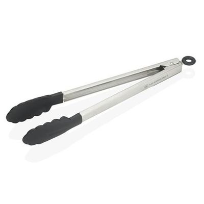 Pinça Culinária 24 cm Aço Inox e Silicone Preto Le Creuset
