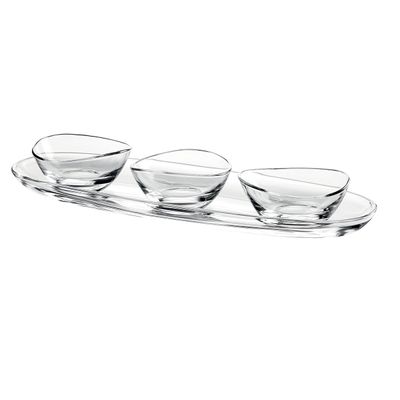 Conjunto Travessa 50X16 e 3 Cumbucas Vetri Delle Venezie Vidivi