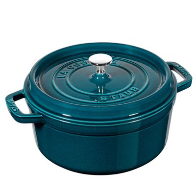 Caçarola Redonda Ferro Fundido 20 cm La Mer Mar Azul Turquesa Staub
