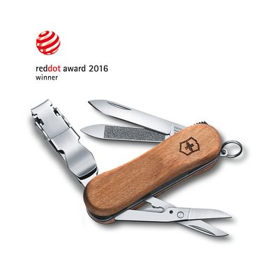 Canivete Nailclip Wood 580 6 Funções 6,5 cm Madeira Nogueira Victorinox