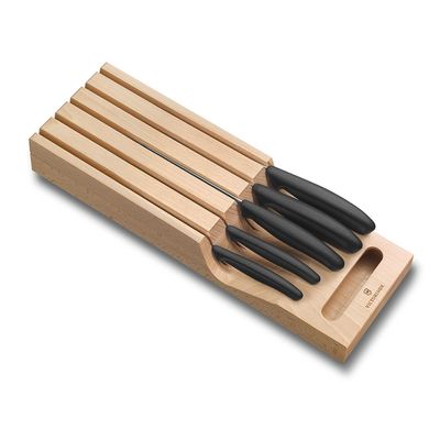 Cepo de Facas Swiss Classic para Gaveta 5 Peças Madeira Preto Victorinox