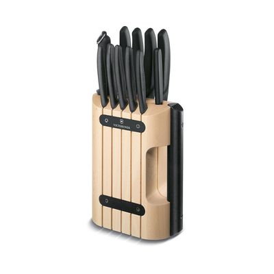 Cepo de Facas Swiss Classic com 11 Peças Madeira Preto Victorinox