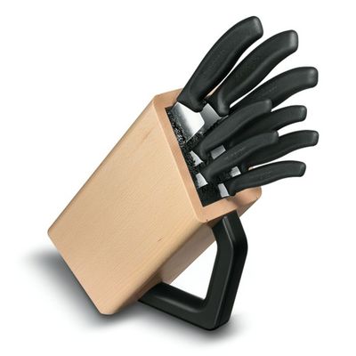 Cepo de Facas Swiss Classic com 8 Peças Madeira Preto Victorinox