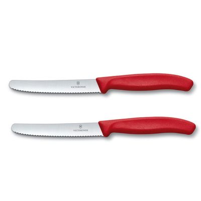 Conjunto de Facas de Mesa para Tomate Swiss Classic 2 Peças Preto Victorinox