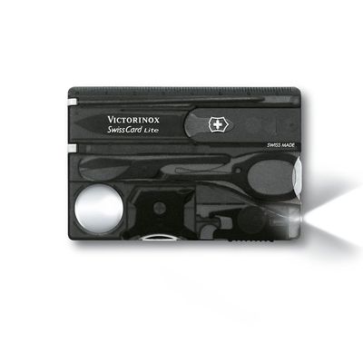 Cartão Multifuncional com Led Swisscard Lite 11 Funções Abs Preto Victorinox