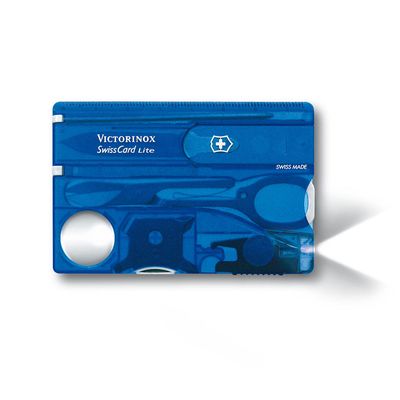 Cartão Multifuncional com Led Swisscard Lite 11 Funções Abs Azul Victorinox