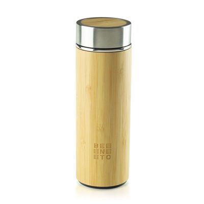 Garrafa Térmica Bento Chai Vidro e Bamboo Bento Store