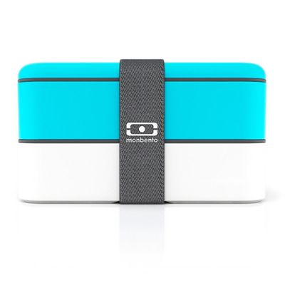 Marmita Lunchbox Mb Original Branco e Azul Claro Monbento