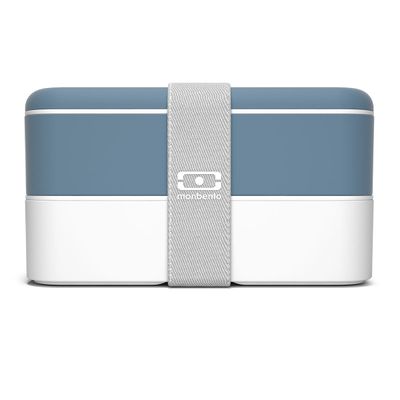 Marmita Lunchbox Mb Original Branco e Azul Monbento