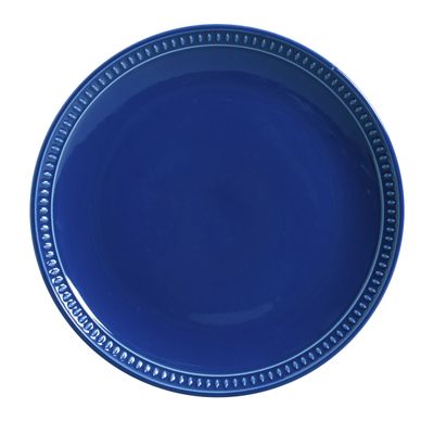 Prato Raso Sevilha Cerâmica 6 Peças Azul Navy Porto Brasil