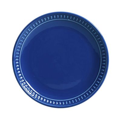 Prato Sobremesa Sevilha Cerâmica 6 Peças Azul Navy Porto Brasil