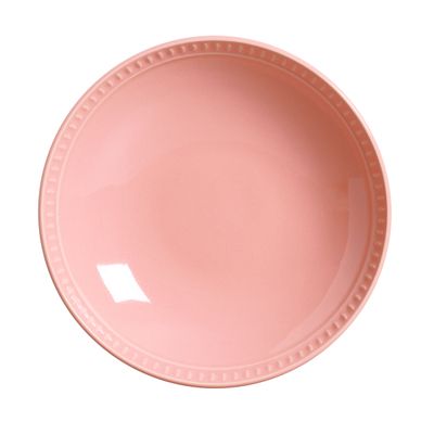 Prato Fundo Sevilha Cerâmica 6 Peças Rosa Porto Brasil