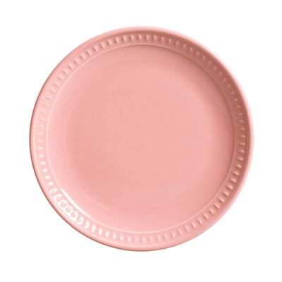 Prato Sobremesa Sevilha Cerâmica 6 Peças Rosa Porto Brasil