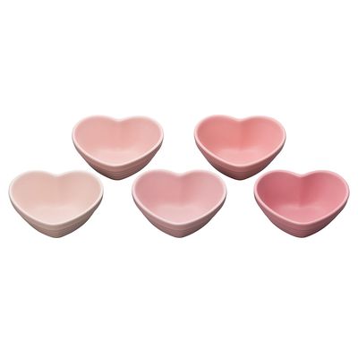 Ramekin Coração 5 Peças Rosa Milk Pink Le Creuset