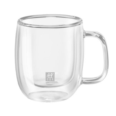 Caneca Espresso Sorrento com Alça Plus 2 Peças Parede Dupla Vidro 80 ml Zwilling J.A. Henckels