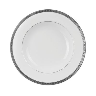 Prato Fundo Sem Aba Malmaison Platine Porcelana Christofle