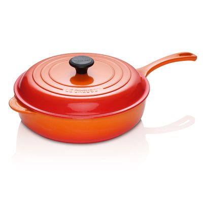 Frigideira Sauté Pegador Aço Inox 30 cm Laranja Le Creuset