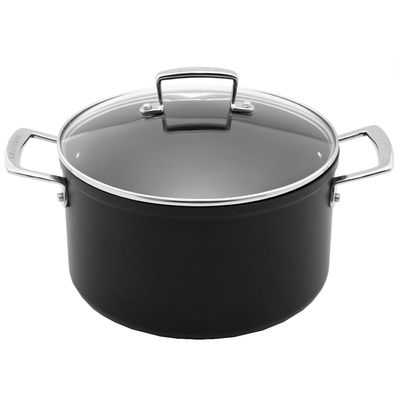 Caçarola Funda Non Stick Alumínio e Aço Inox 3,8 Litros 20 cm Preto Le Creuset