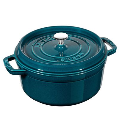 Caçarola Redonda Ferro Fundido 28 cm La Mer Mar Azul Turquesa Staub