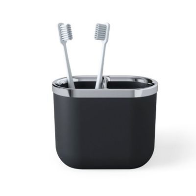 Porta Escova de Dentes Junip Resina Preto Matte Umbra