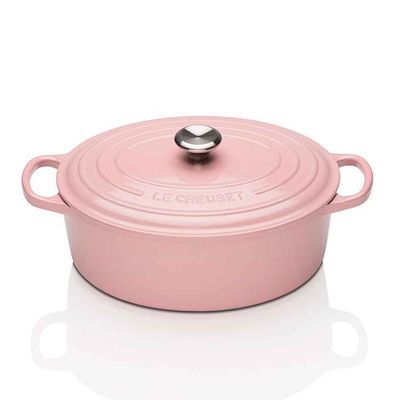 Panela Oval Signature 31 cm Rosa Chiffon Pink Le Creuset