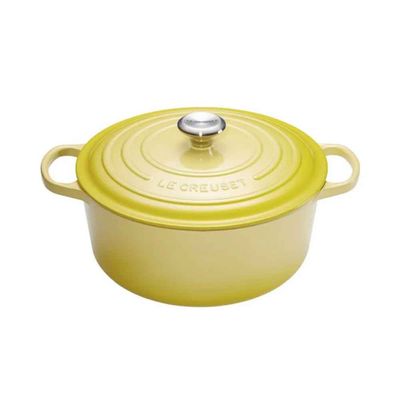 Panela Redonda com Pegador Aço Inox 22 cm Amarelo Soleil Le Creuset