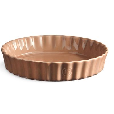 Travessa Canelada para Torta Cerâmica HR 28 cm Areia Emile Henry