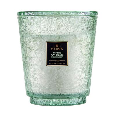 Vela Pedestal 3 Pavios White Cypress 3 Pavios 80 Horas Voluspa