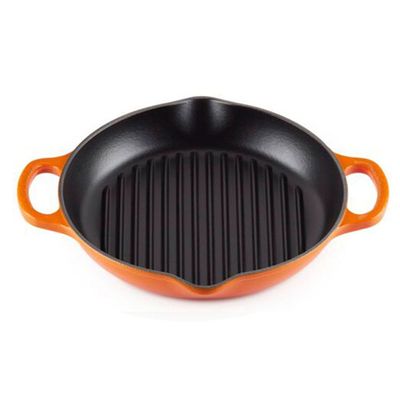 Grelha Redonda Funda Signature 25 cm Laranja Le Creuset