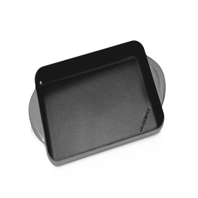 Grelha Quadrada Lisa 24 cm Matte Black Preto Le Creuset