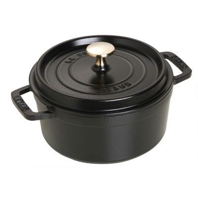 Caçarola Redonda Ferro Fundido 18 cm Preto Staub