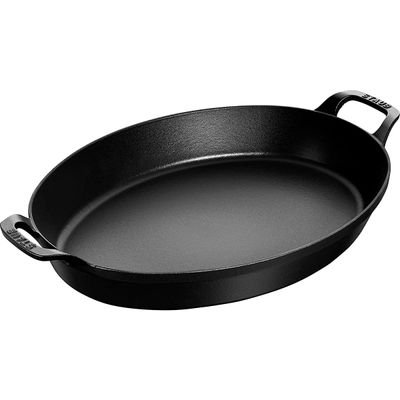 Travessa Oval Ferro Fundido 21 cm Cinza Grafite Staub