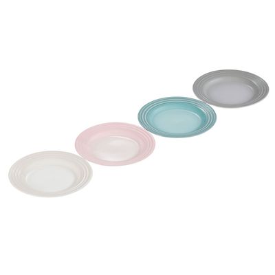 Pratos Aperitivo Calm Collection Set 4 Peças com Branco Meringue Le Creuset