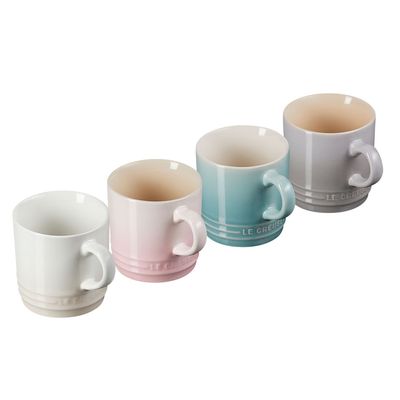 Canecas Cappuccino Calm Collection Set 4 Peças com Branco Meringue Le Creuset